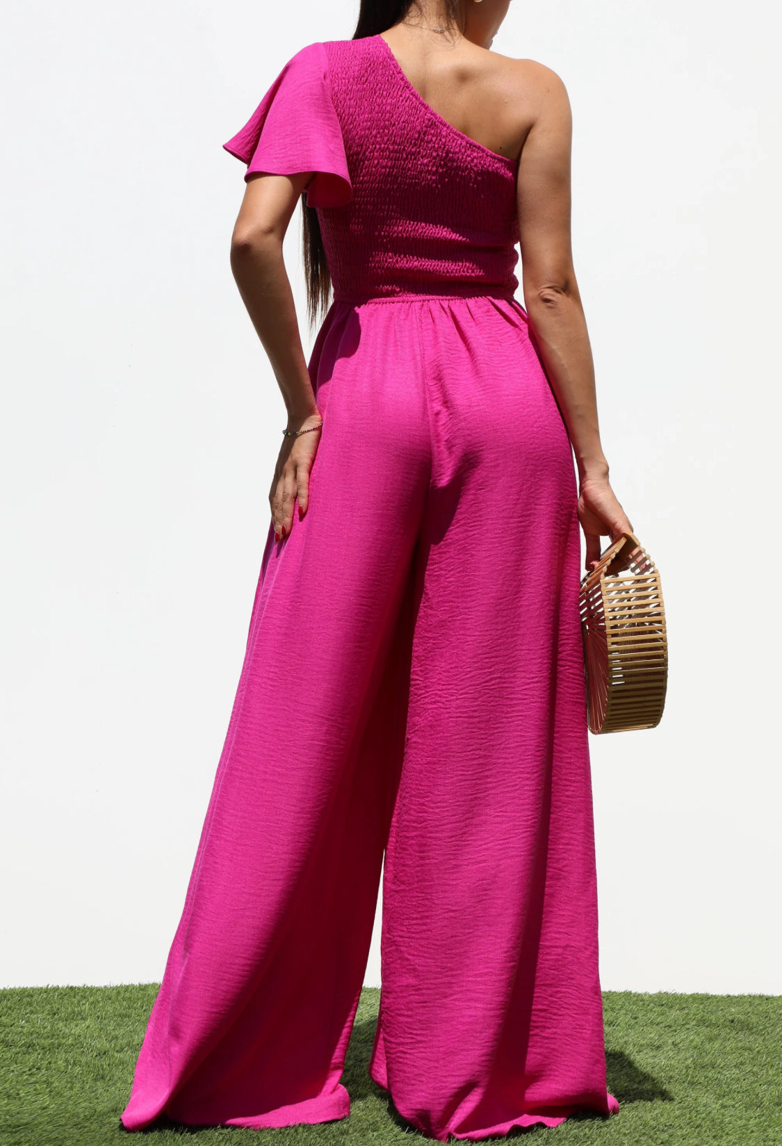 Shoulder Off Jumpsuit