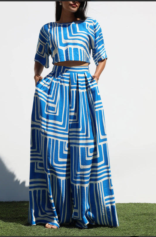Lady Royal Printed Top & Pant Set